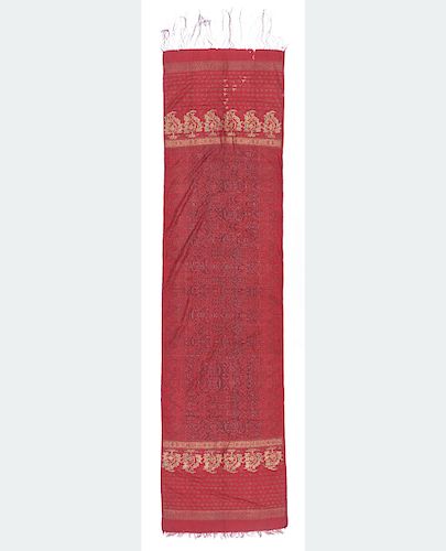 FINE ANTIQUE SILK IKAT SHOULDER