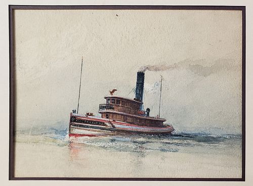 FINE ANTIQUE WATERCOLOR ON PAPER OF