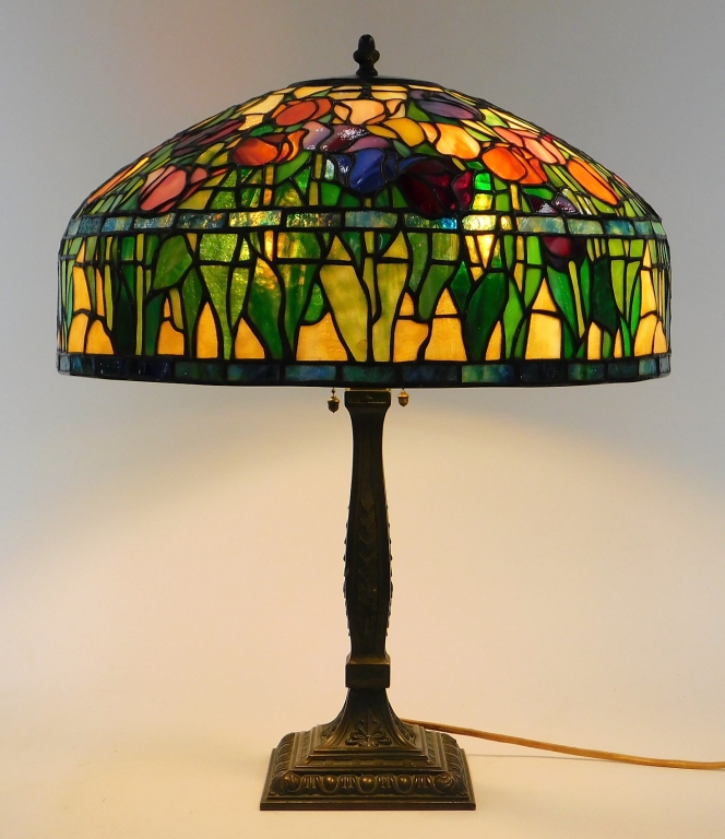 FINE ATTRIB GORHAM LEADED GLASS