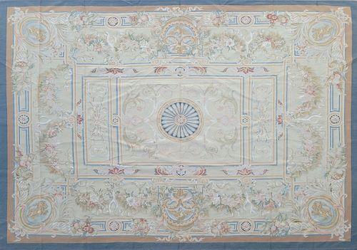 FINE AUBUSSON STYLE NEEDLEPOINT