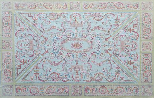 FINE AUBUSSON STYLE NEEDLEPOINT