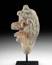 FINE AZTEC BASALT EFFIGY OF DE