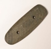 Fine banded slate gorget from
