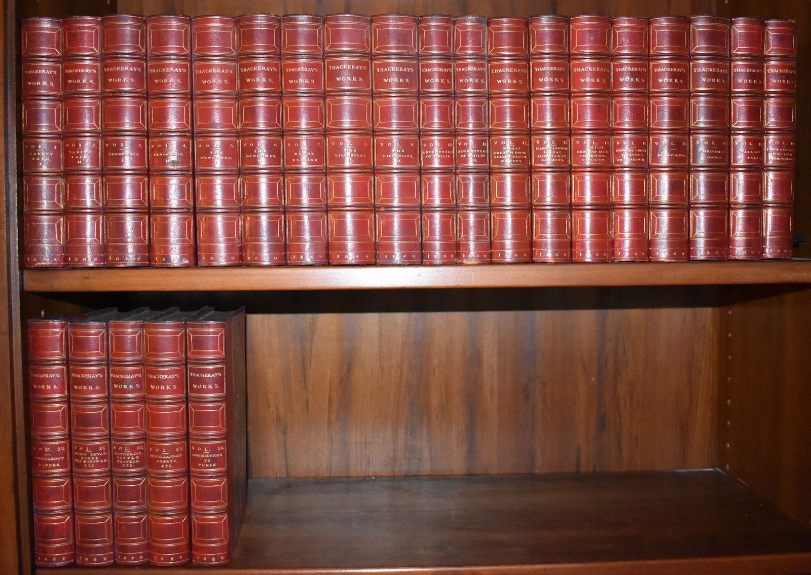 FINE BINDINGS: "THACKERY'S WORKS"