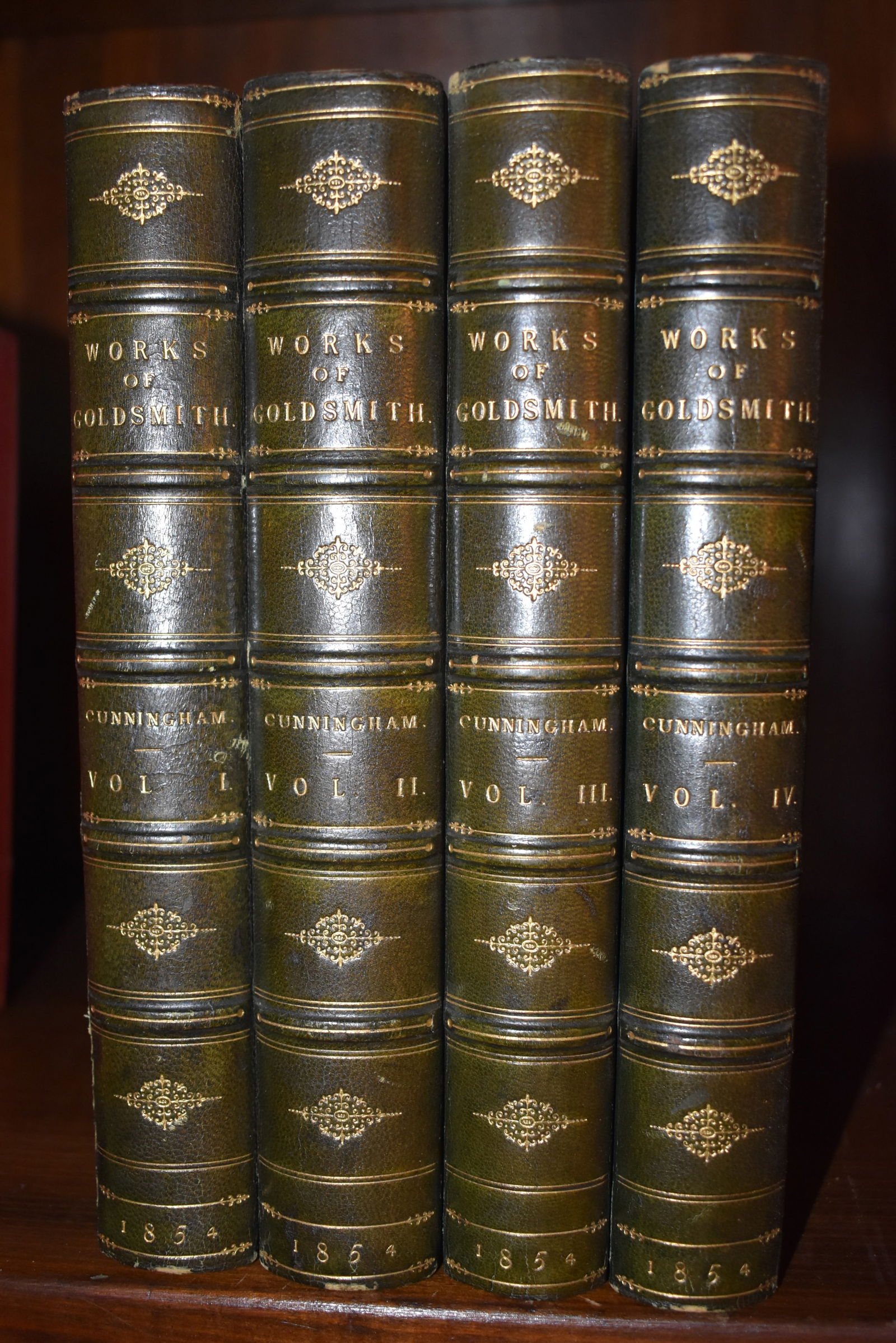 FINE BINDINGS: "WORKS OF GOLDSMITH"