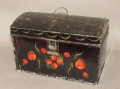 FINE BLACK TOLEWARE DOMED DOCU