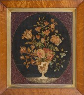 Fine British embroidered silk