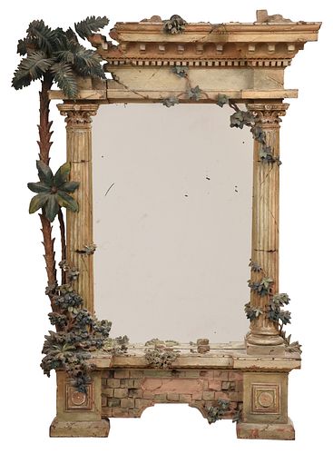 FINE CARVED AND PAINTED RUSTIC