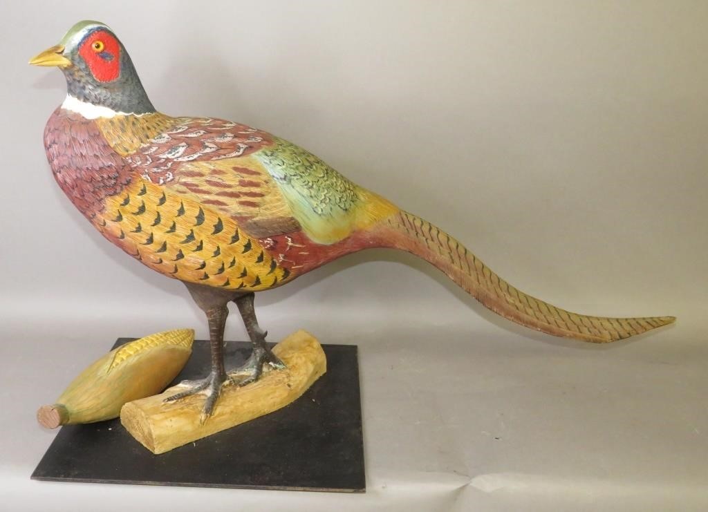 FINE CARVED & POLYCHROME PAINTED