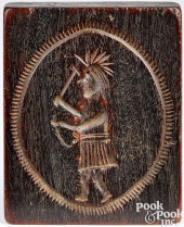 FINE CARVED WALNUT COOKIE BOAR