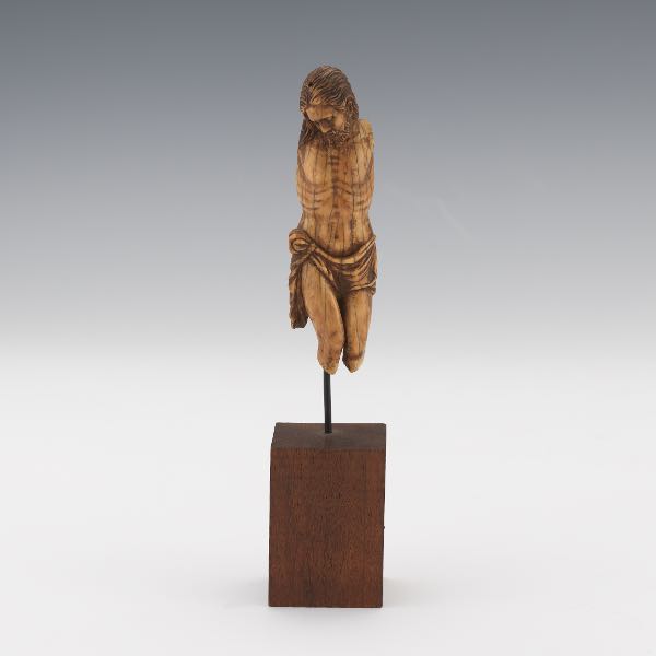 FINE CARVED WALRUS TUSK JESUS