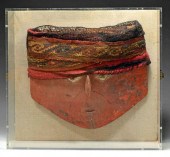 FINE CHANCAY WOOD MUMMY MASK W