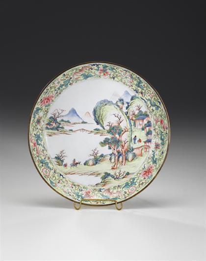 Fine Chinese Canton enamel plate