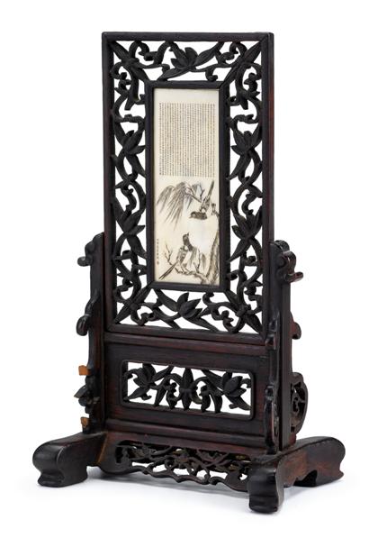 Fine Chinese elephant ivory panel