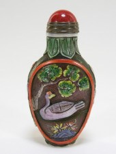 FINE CHINESE ENAMELED SNOWFLAK