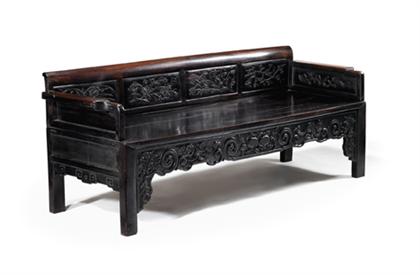 Fine Chinese hongmu bench   