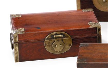 Fine Chinese huanghuali and brass
