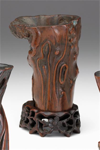 Fine Chinese nanmu brush pot 