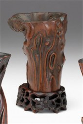 Fine Chinese nanmu brush pot