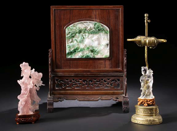 Fine Chinese Rose Quartz Carving of