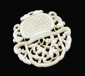 Fine Chinese white jade, coral