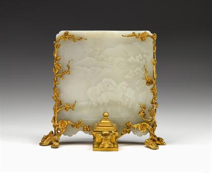 Fine Chinese white jade table