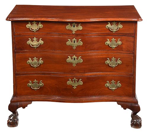 FINE CHIPPENDALE FIGURED MAHOGANY