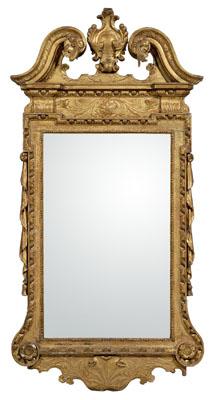 Fine Chippendale looking glass,