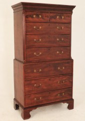 FINE CHIPPENDALE MAHOGANY CHES