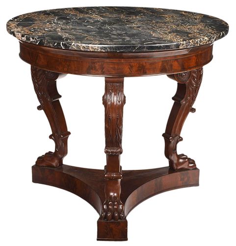 FINE CLASSICAL CARVED MAHOGANY