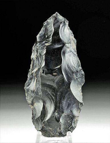 FINE COLIMA OBSIDIAN SCRAPER HAND
