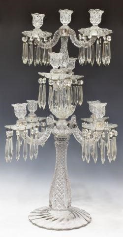 FINE COLORLESS GLASS THREE-TIER
