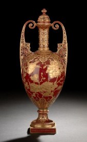Fine Crown Derby Ruby-Ground P