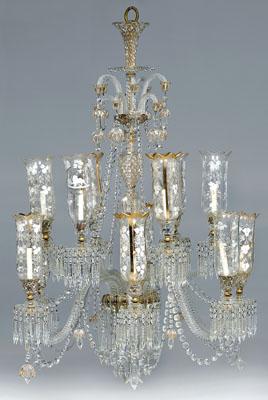 Fine crystal 12-light chandelier,