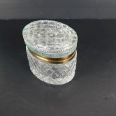 FINE CRYSTAL HINGED JEWELRY BO