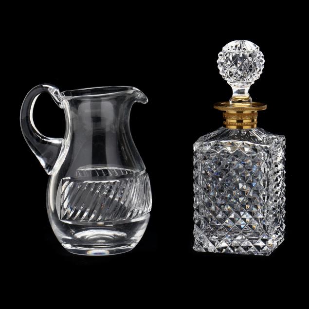 FINE CUT GLASS DECANTER AND TIFFANY