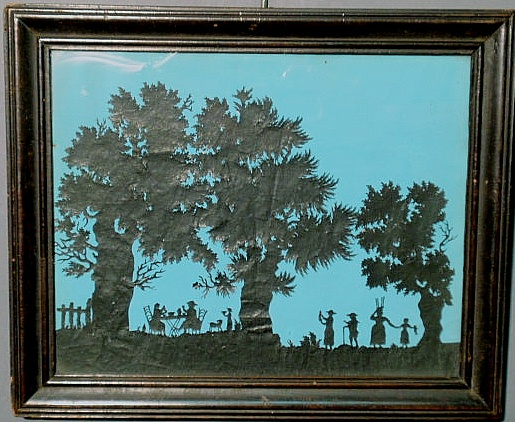 Fine cut-out silhouette of an