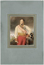 Fine early watercolor portrait