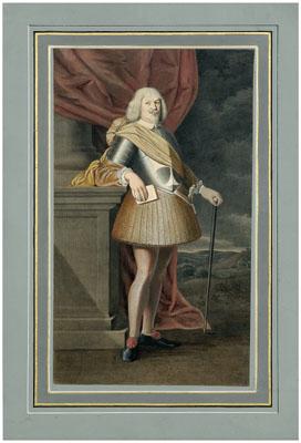 Fine early watercolor portrait,