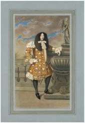 Fine early watercolor portrait