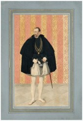 Fine early watercolor portrait