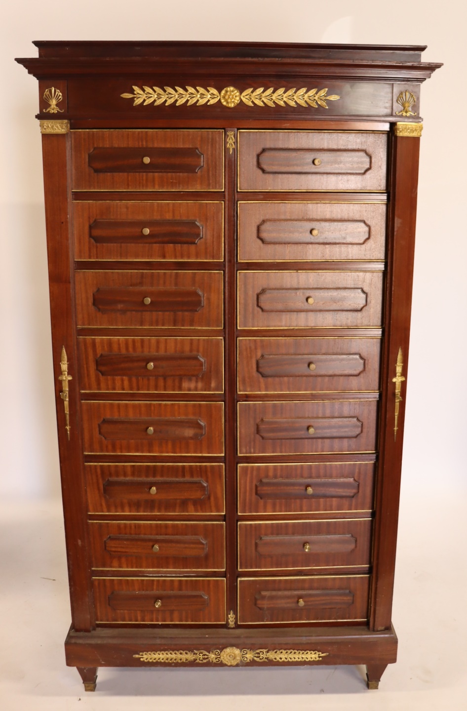 FINE EMPIRE BRONZE MOUNTED MAHOGANY