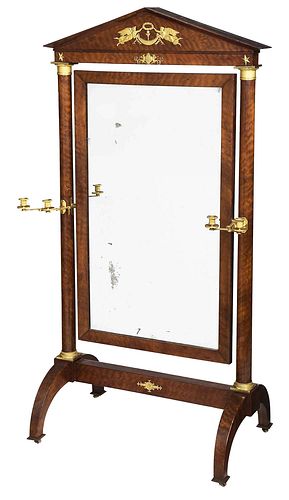 FINE EMPIRE MAHOGANY AND BRONZE