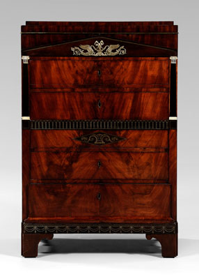 Fine Empire mahogany tall ch