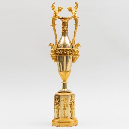 FINE EMPIRE ORMOLU TWO HANDLED