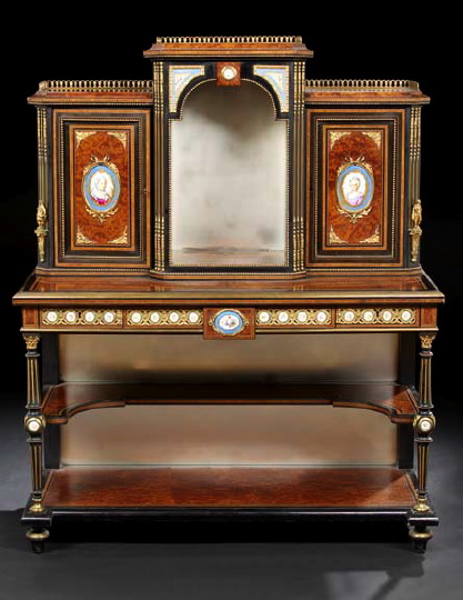 Fine English Amboyna and Ebonized