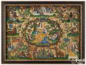 FINE ENGLISH BEADWORK ON SILK