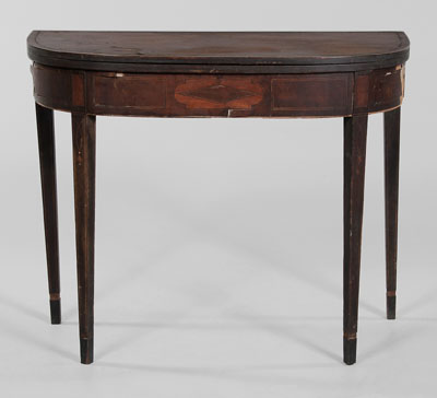 Fine Federal Inlaid Card Table