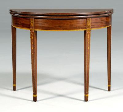 Fine Federal inlaid card table,