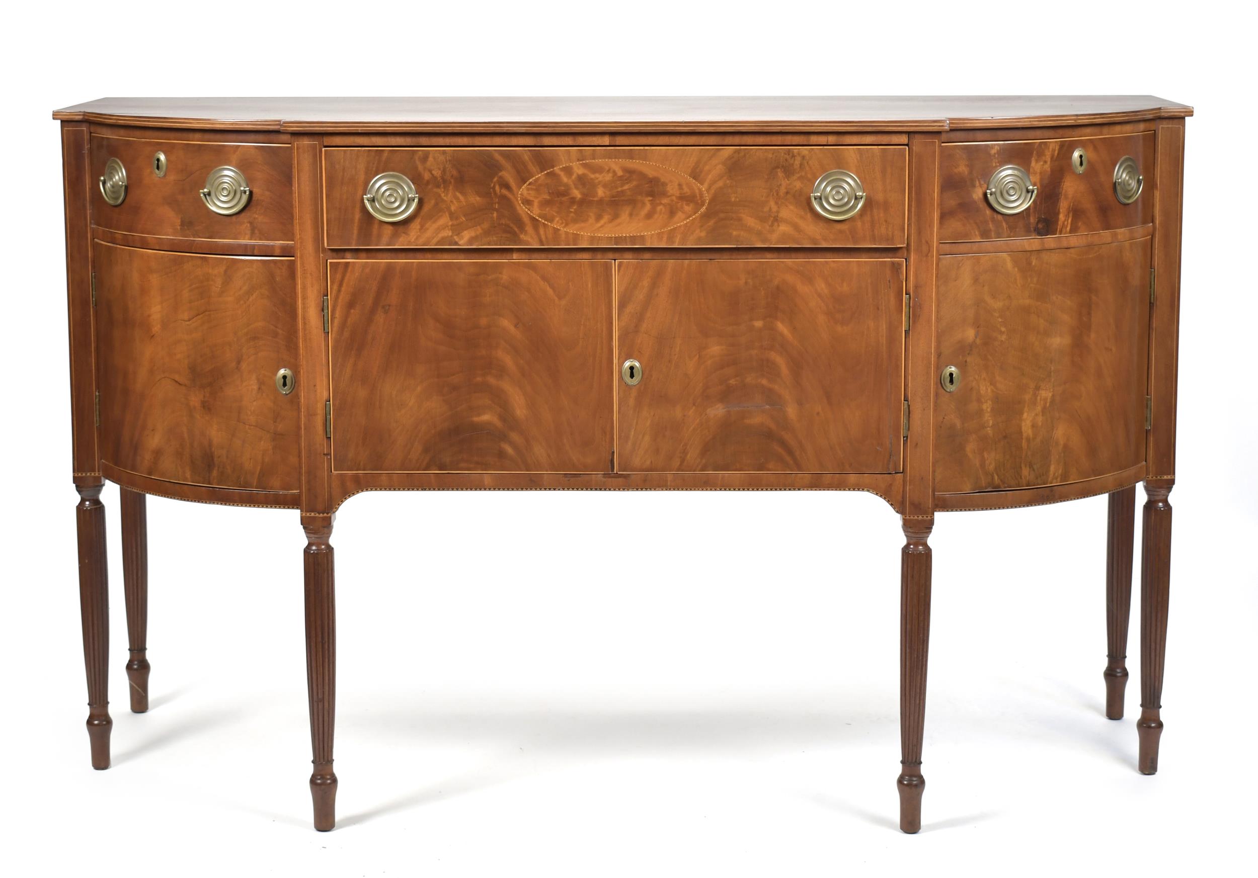 FINE FEDERAL MA INLAID SIDEBOARD,